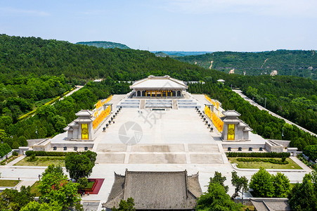 A scenic view of Yanan Huangdi Mausoleum