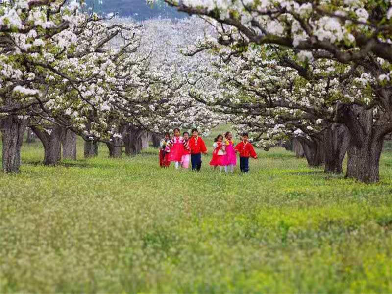 A scenic view of Yanbian Mopancun Shancheng