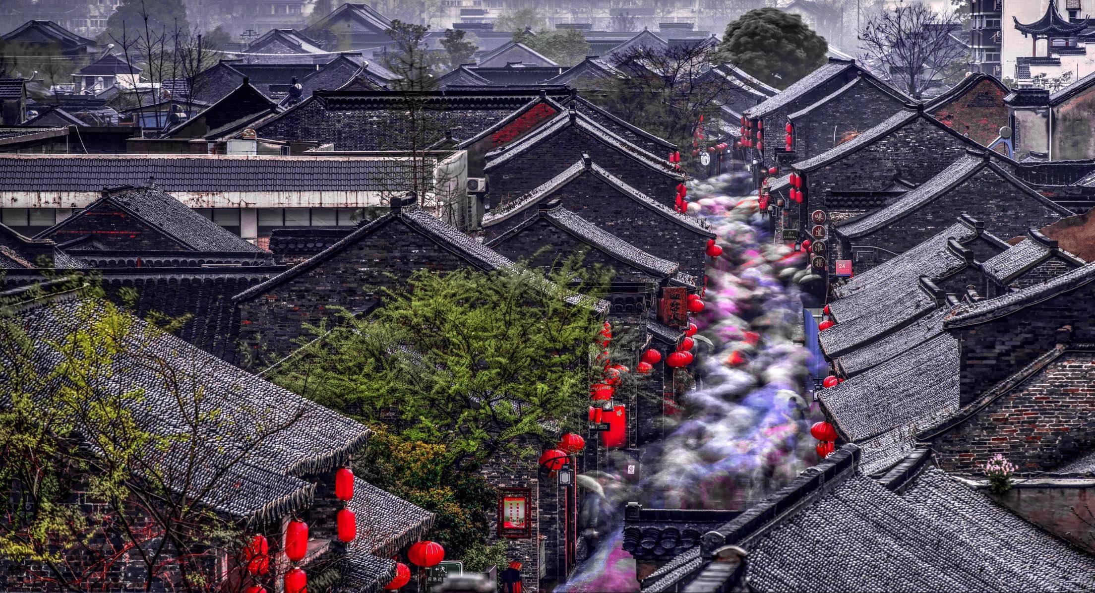 A scenic view of Yangzhou Cheng Yizhi