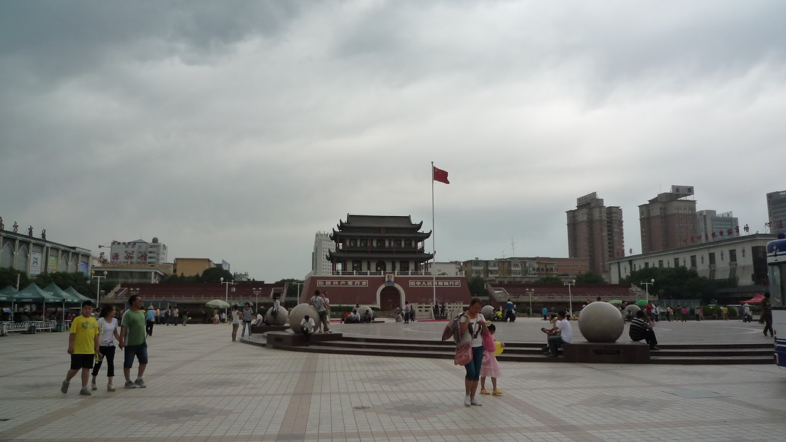 A scenic view of Yinchuan Yuhuangge