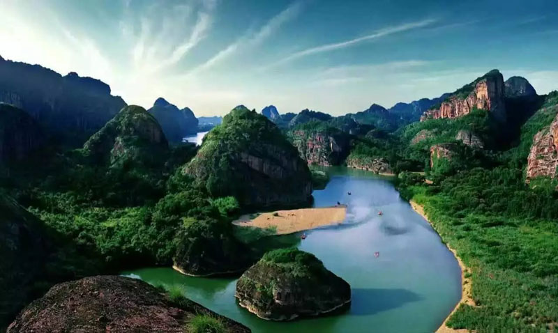 A scenic view of Yingtan Longhushan Gu Jianzhuqun