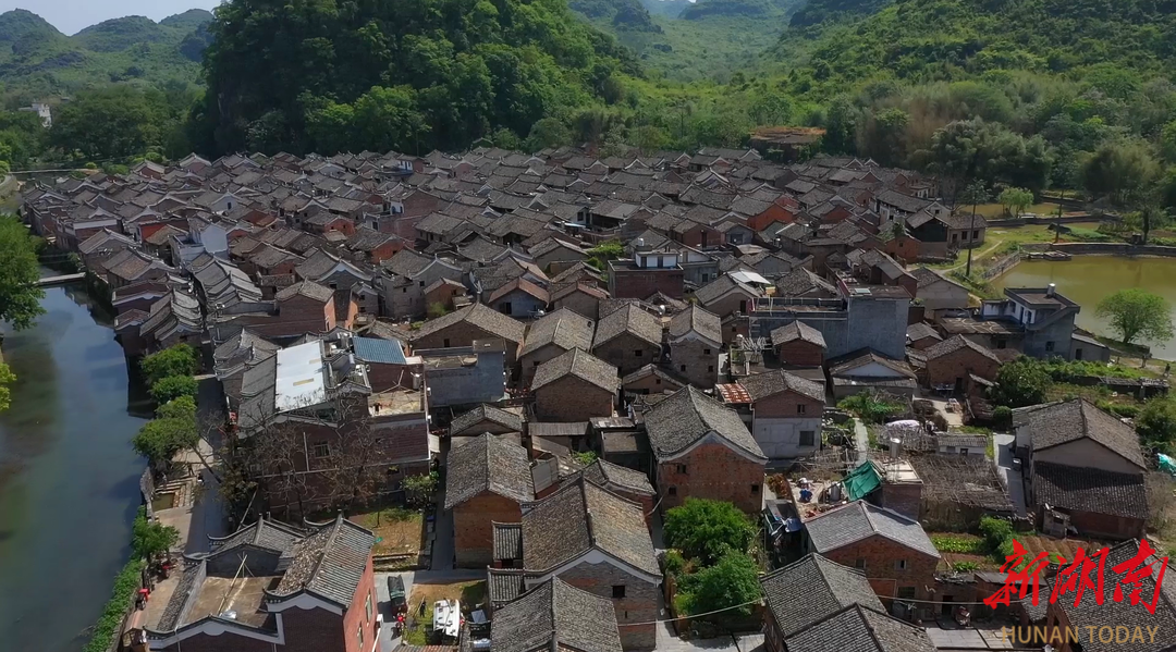 A scenic view of Yongzhou Shanggangtangcun Gujianzhuqun