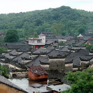 A scenic view of Yongzhou Suiyuanlou Gujianzhuqun