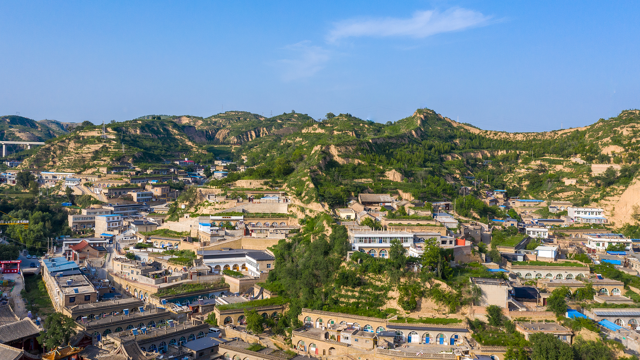 A scenic view of Yulin Panlongshan Ancient Buildings
