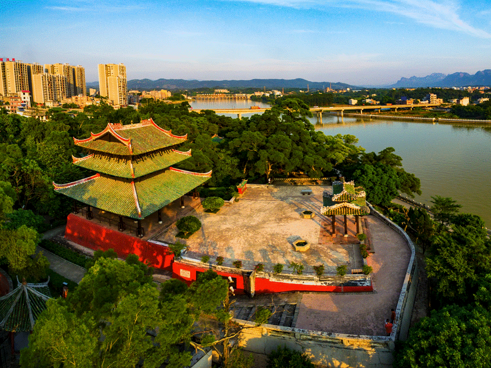 A scenic view of Yulin Rongxian Jindai Jianzhu