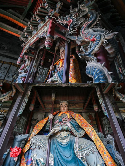 A scenic view of Yuncheng Erlang Temple North Hall
