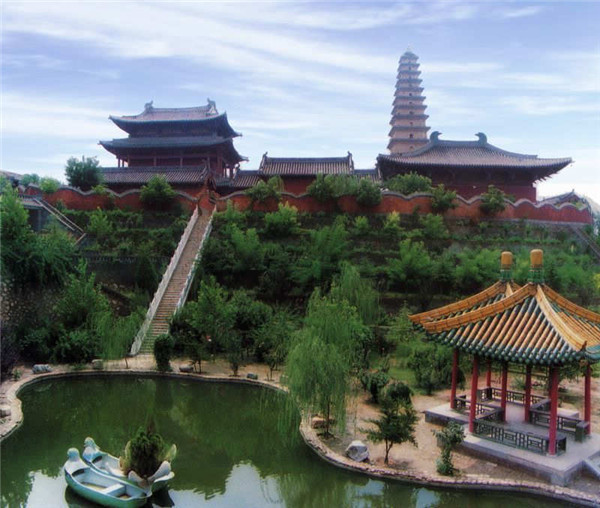 A scenic view of Yuncheng Puzhou Si Ta