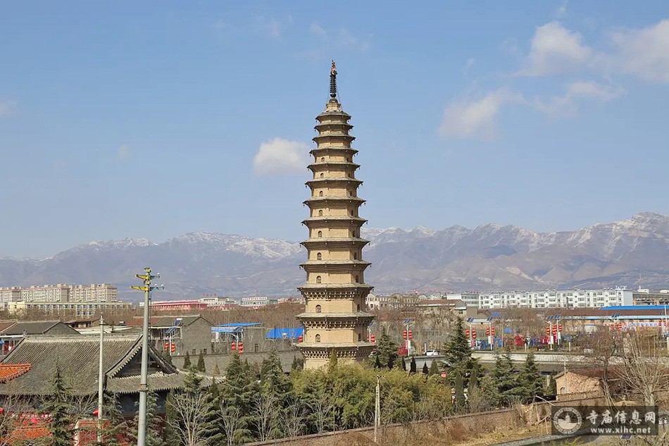 A scenic view of Yuncheng Xiangkou Shousheng Temple Brick Pagoda
