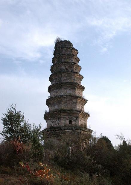 A scenic view of Yuncheng Zhangcun Shengan Temple Pagoda