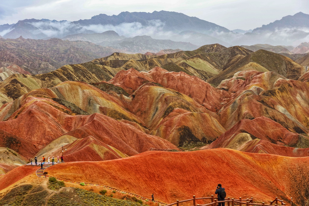 A scenic view of Zhangye Dongcang