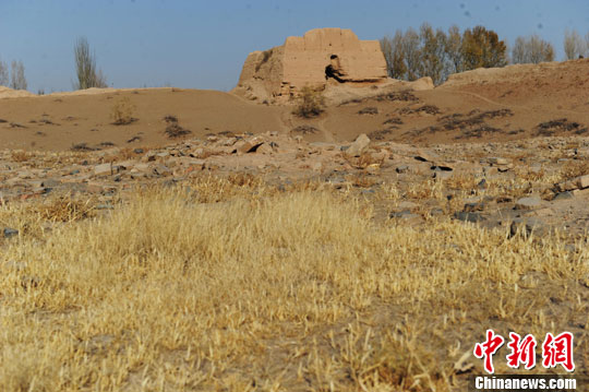 A scenic view of Zhangye Heishuiguo Yizhi