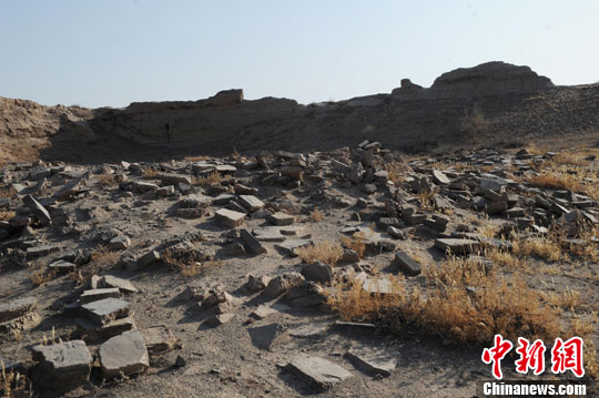 A scenic view of Zhangye Heishuiguo Yizhi