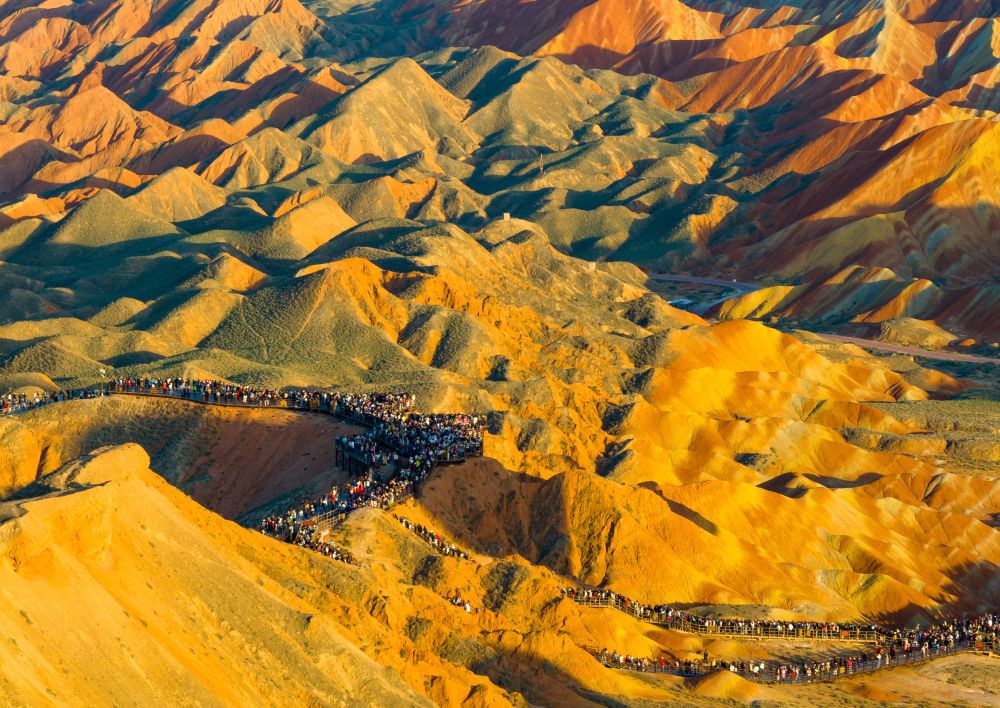 A scenic view of Zhangye Huiguan