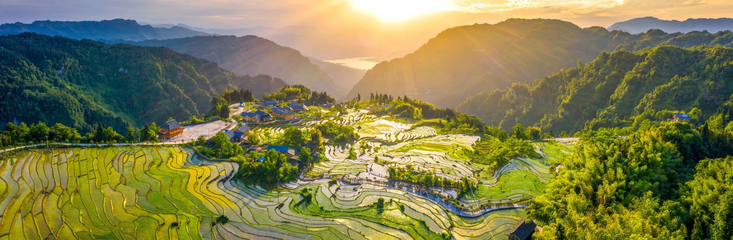 A scenic view of Zhaotong Zhuti Gucheng Yizhi