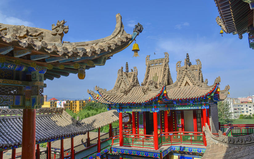 A scenic view of Zhongwei Gaomiao