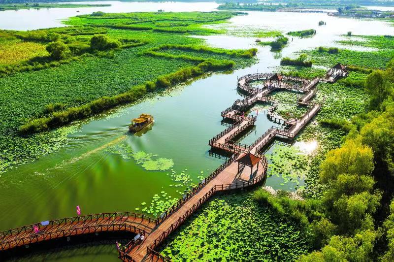 A scenic view of Zhoukou Liuchongmu