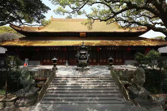 A scenic view of Zhoushan Putuoshan Puji Si