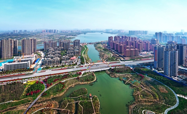 A scenic view of Zhumadian Shenguogucheng
